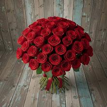 Букет 55 Красных роз Фридом #REPLACE_PRED# Бронницах