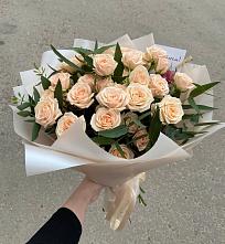 Букет Кремовые розы Латте в Бронницах