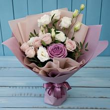 Букет цветов из:  Розы и Лизиантусы #REPLACE_PRED# Бронницах
