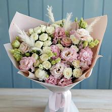 Букет цветов из:  Альстромерии и Розы в Бронницах